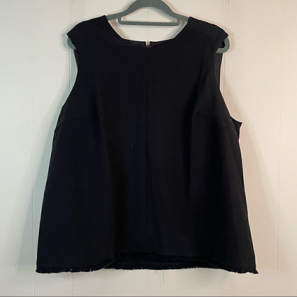 Victoria Beckham for Target Black Fringed Top